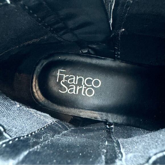 Franco Sarto Women's Halford Zip Ankle Bootie Black Size 8.5 Moto Boho Office - Picture 9 of 11